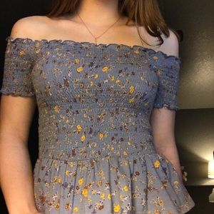 off the shoulder fitted top